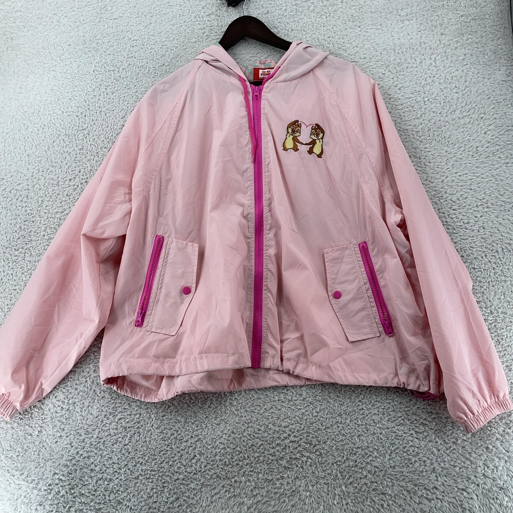 Disney Chip N Dale Jacket Womens XL Pink Oh My Disney Double Trouble Hooded